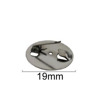 Base broche redonda 19mm P030-7 - 50 unidades